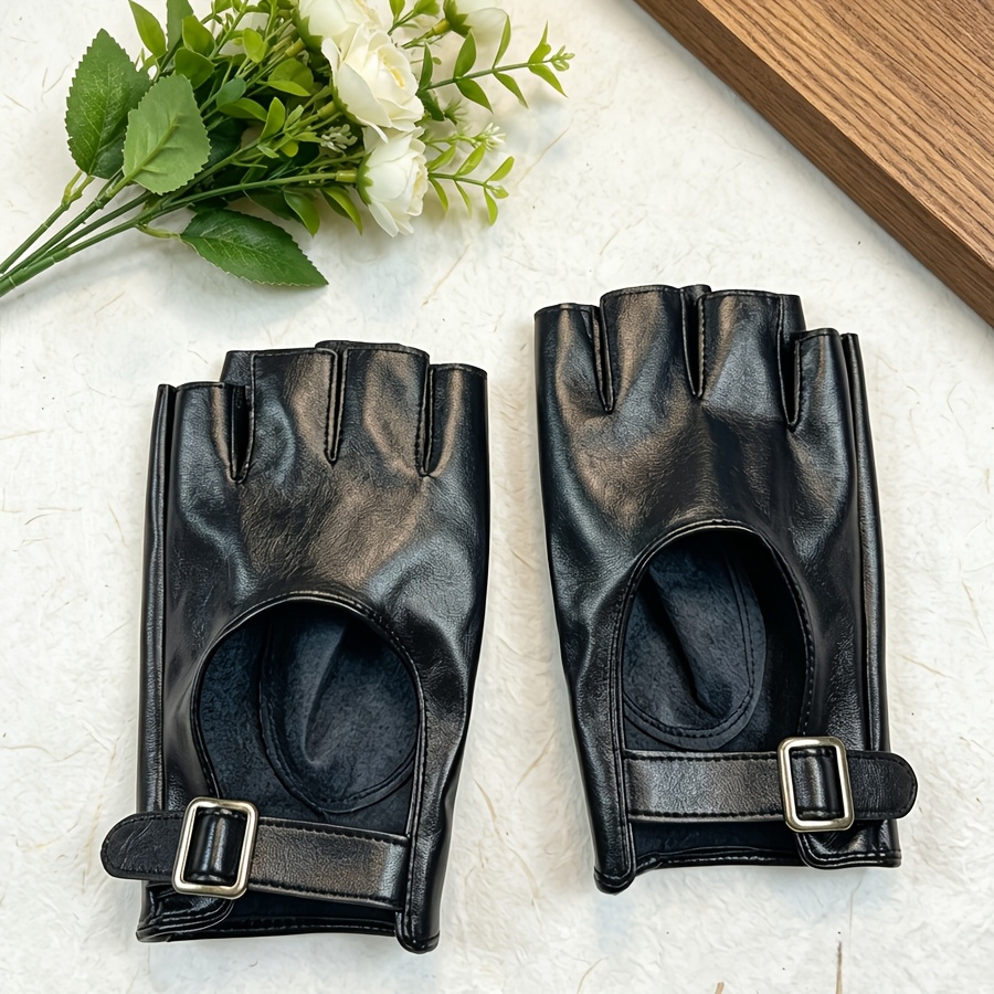 TEMU Spring And Autumn Casual Half-finger Women's Outdoor Gloves, Breathable And Comfortable Fingerless Gloves For Fall And Winter, Street Fashion