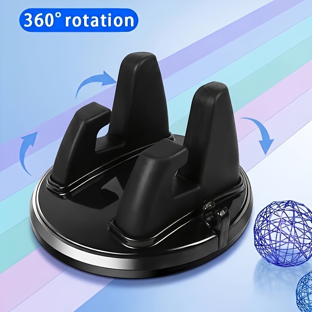TEMU Support universel rotatif à 360° pour de bord de voiture — Matériau ABS, antidérapant et réglable. votre téléphone en toute sécurité, un cadeau