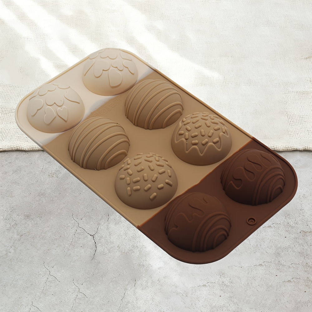 1pc Creative Semi-circle Shaped Silicone Mold, Small Chocolate Ball Candy Dessert Mousse Cake Decoration Baking Tool, High-temperature Resistant Mold For , Candles, Plaster, Diy Holiday Party Gift