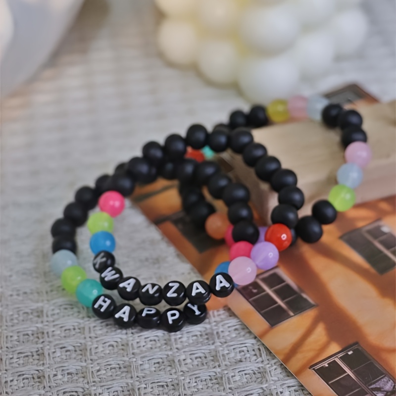 Custom Stackable Bracelet with Colorful Wooden Beads