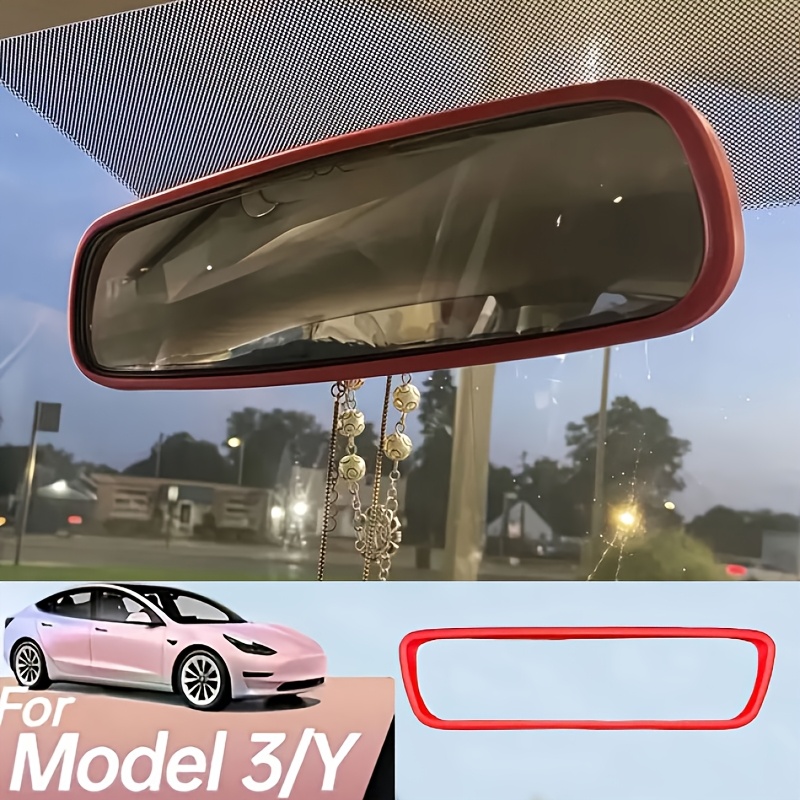 

1pc Silicone Car Mirror Protector, Universal Fit, , Anti-fingerprint, -resistant, Vehicle Interior Accessory For Model 3/y