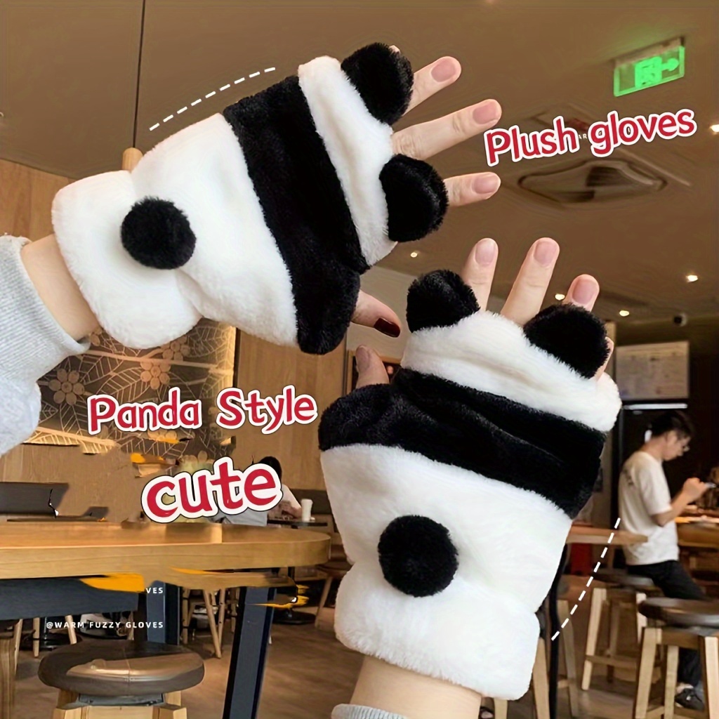 

Pattern Fleece Gloves For Women, Fuzzy Touchscreen Gloves For Outing