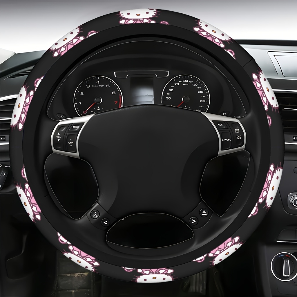 1pc steering wheel cover compatible for wheel with design durable grip cover suitable for most vehicles car interior for Product details 4