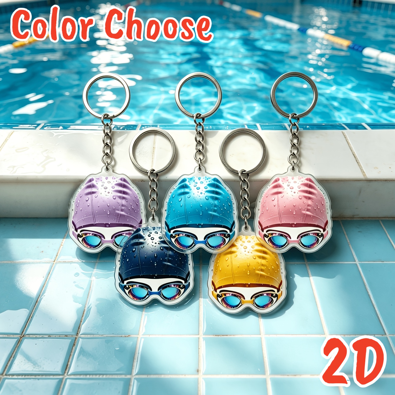 TEMU [2D Flat] [2D Flat] 1pc Portachiavi Acrilico Stile Sportivo con T-shirt da e Occhiali da Stampati ad Definizione, Portachiavi Acrilico Stile
