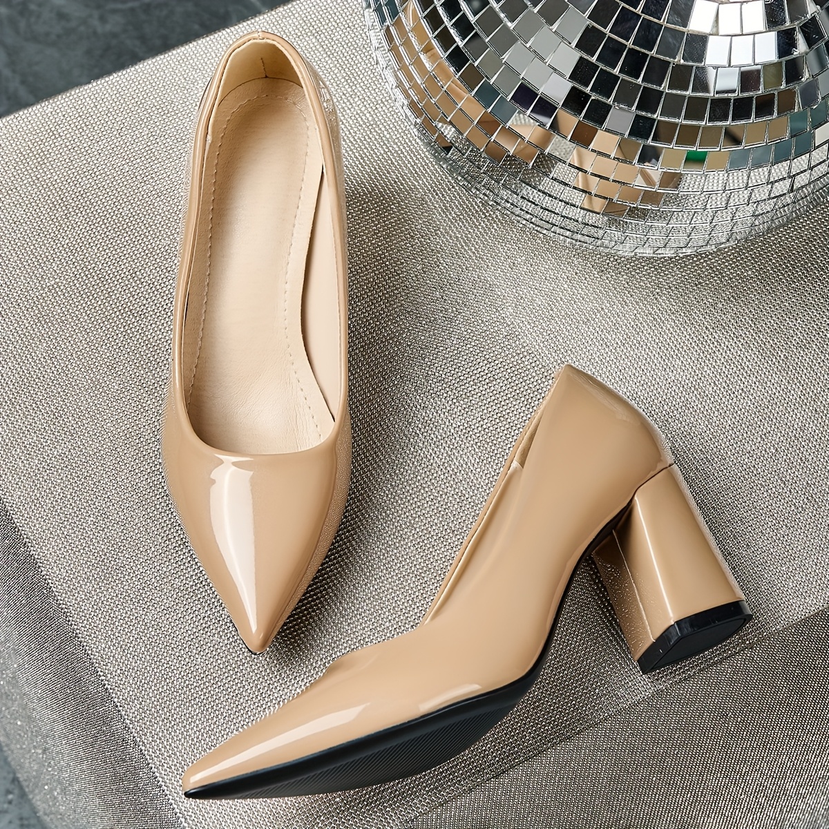 elegant beige high heel womens pumps versatile season Temu Germany