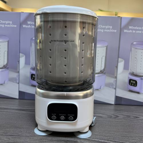 a portable all in one washing machine with dehydration function for home use usb charging suitable for washing underwear and socks mini washing machine