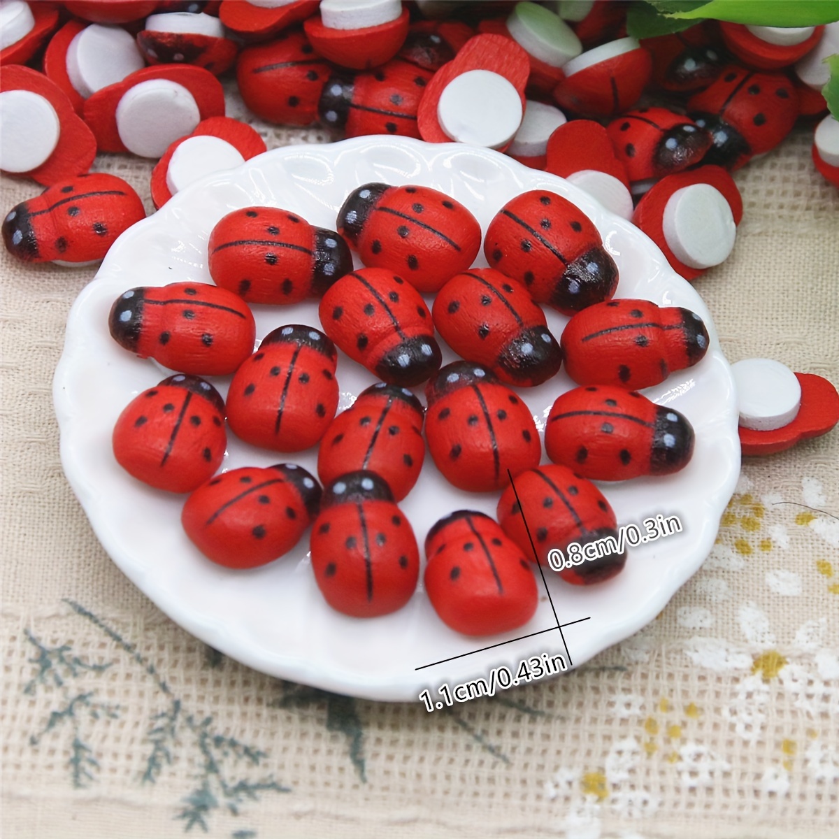 

100pcs Ladybug Bee Handmade Decoration Accessories