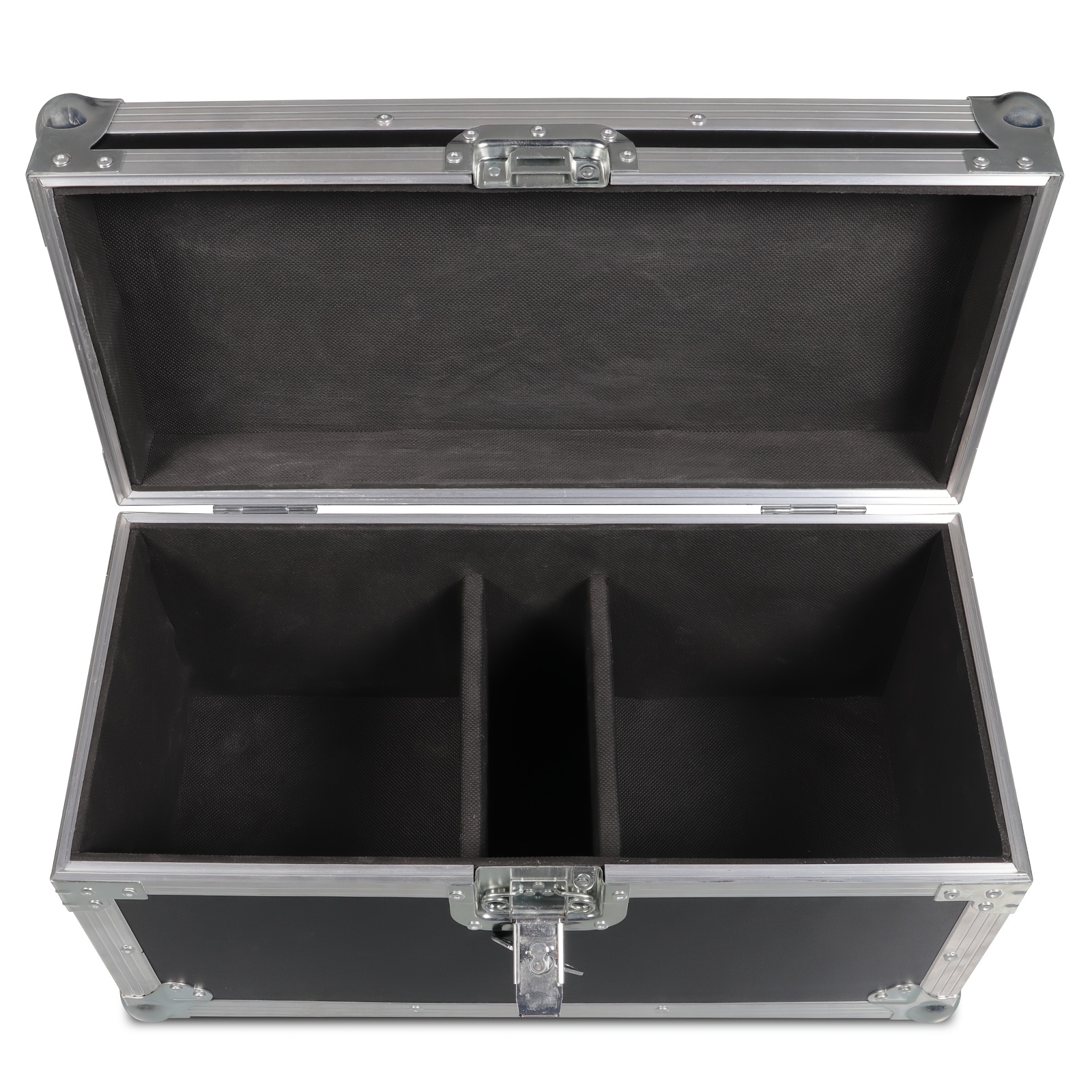 Black Flight Case Eva Foam Partition Airline Case Pe Leather For 2/4pcs Electronic Spark Machine, Stage Lights Drop-proof Durable