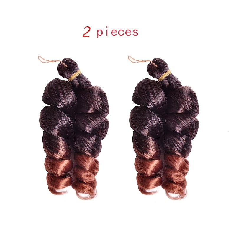 E-shop 2 Stk. 10" Französische Locken Lockige Häkelzöpfe - Vielseitige Synthetische Haarverlängerungen für Frauen, Ideal für Partys, Musikfestivals &
