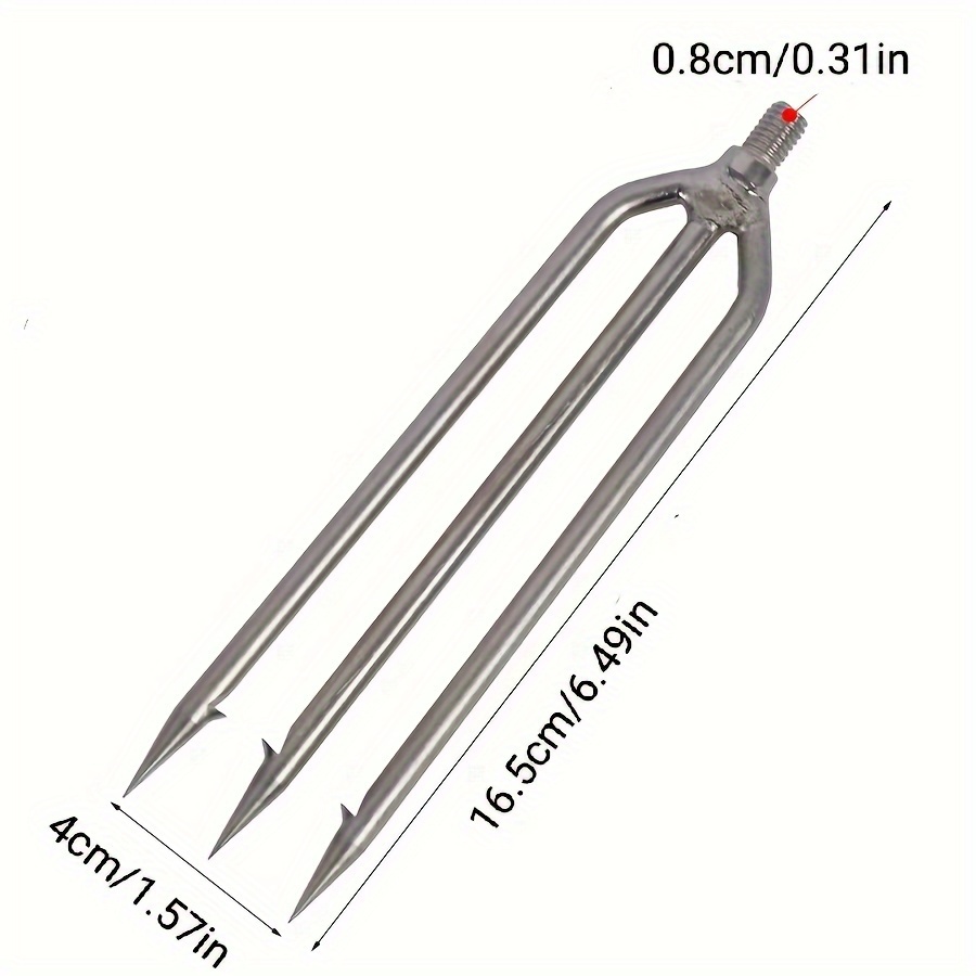 1pc/2pcs Durable Stainless Steel Fishing * Barbed Fishing * With 2 Prongs,  Outdoor Fishing Accessories