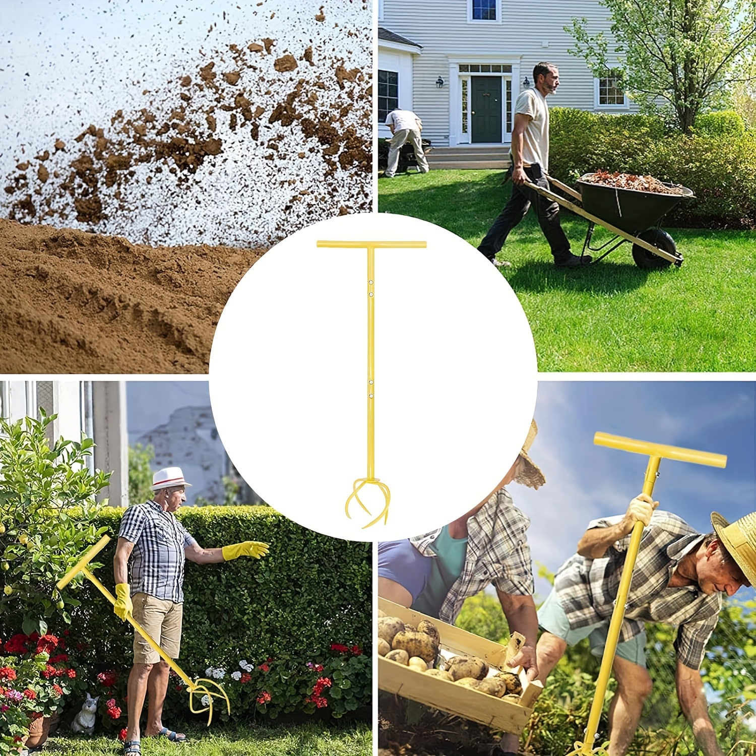 Garden Manual Soil Grabber Lawn Oxygenation Hole Puncher Temu