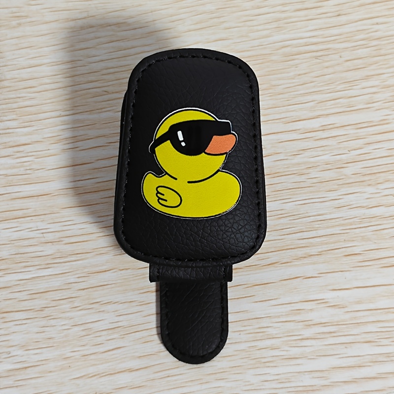 TEMU Porte-lunettes et organisateur à pince de voiture Petit Canard Jaune - Porte-lunettes tendance de canard adapté à tous les véhicules, pince pour