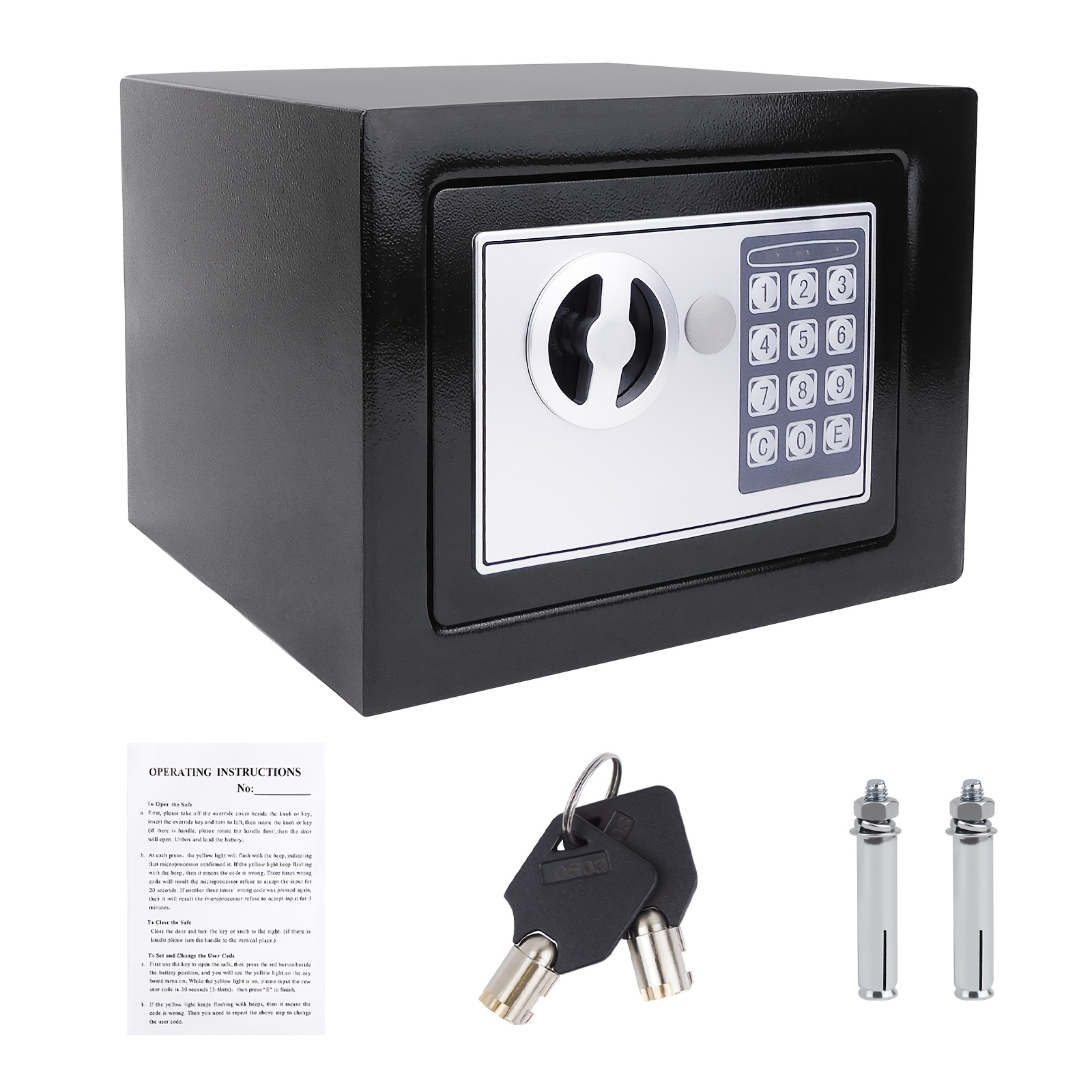 Small Mini All-Steel Safe, Wall-Mounted