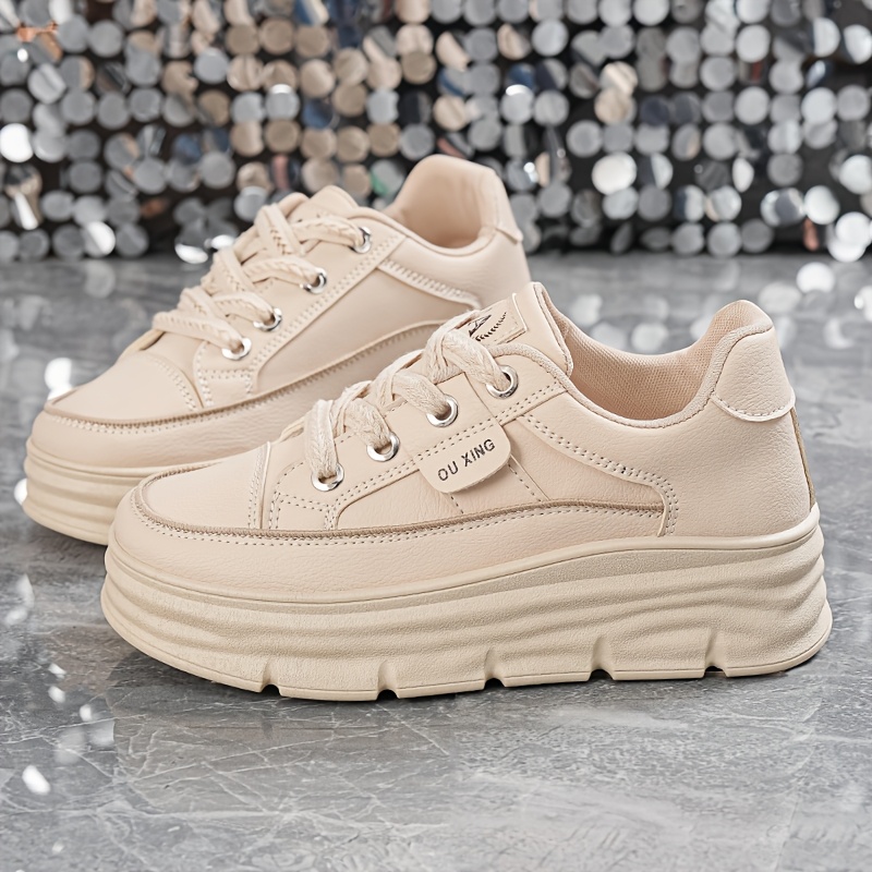 Auoe Women's Casual Athletic Shoes with Thick Sole