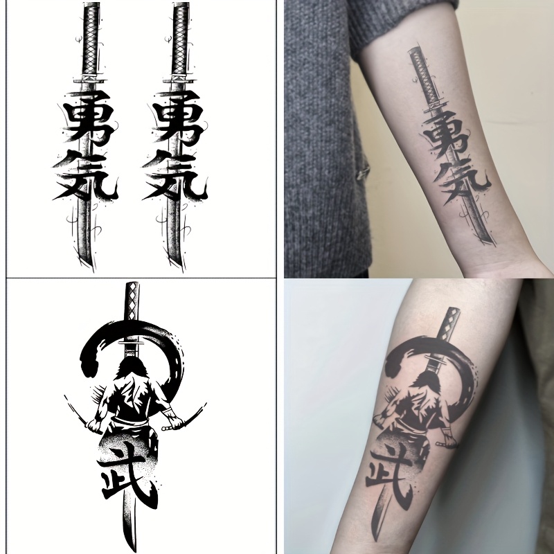 Image of 3pcs Waterproof Temporary Tattoos Suitable For - -themed Body Art Stickers With Herbal Juice Ink, Disposable Fake Tattoos For Parties, Gifts, Holidays, Easy Application For Festivals & Themed Events