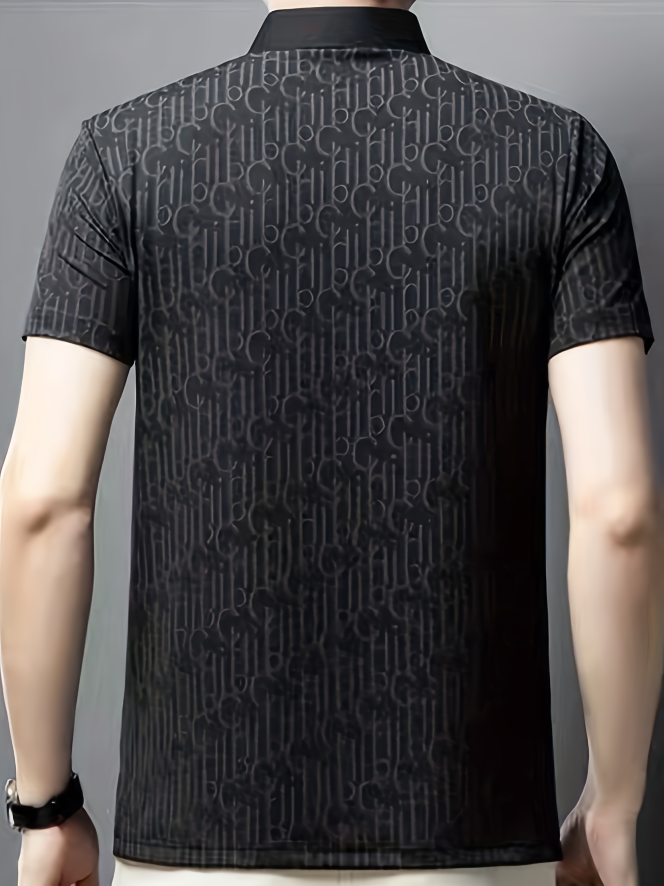 ανδρικό κομψό t-shirt με γράμματα για γκολφ, κοντομάνικο μπλουζάκι για το καλοκαίρι, casual μοντέρνο τοπ για άνδρες, ρούχα για επαγγελματικές και ελεύθερες ώρες Στοιχεία είδους 1