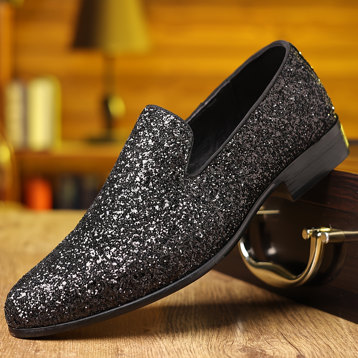 Mens glitter hot sale dress shoes