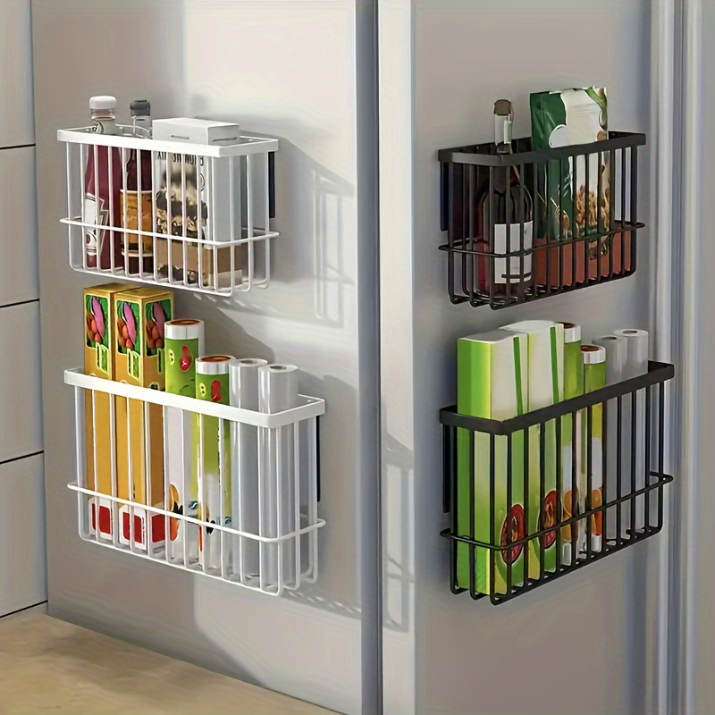 

1pc Iron Wall Hanging Storage Basket, Kitchen Organizer Shelf, For Kitchen, Office, Pantry, Bathroom, Cabinet, Kitchen Accessories, Home Organizers And Storage For Restaurant