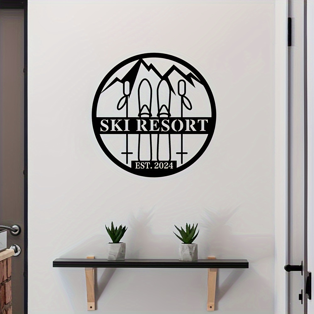 Décoration Murale Personnalisée En Métal De Ski, Art En Métal De Ski