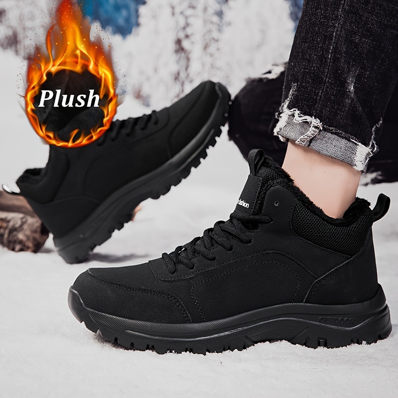 

Men's Shoes Winter Thickened Mid-to-high Top Casual Sports Shoes Warm Outdoor Shoes Lightweight Anti-slip Travel Shoes Dad Shoes Walking Shoes