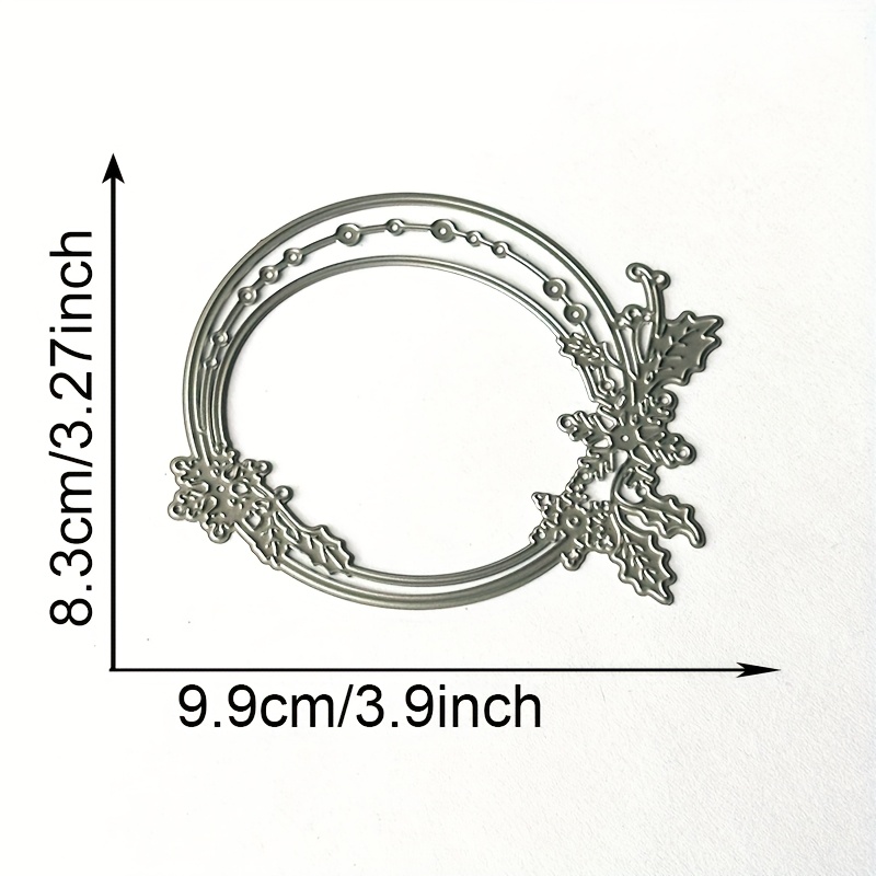 Image of 1pc Christmas Snowflake Circle Frame Carbon Steel Scrapbooking Metal Cutting Dies Craft For Paper Card Making