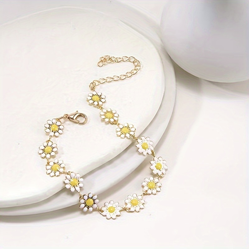 Lightweight Daisy Flower Bracelet Anklet