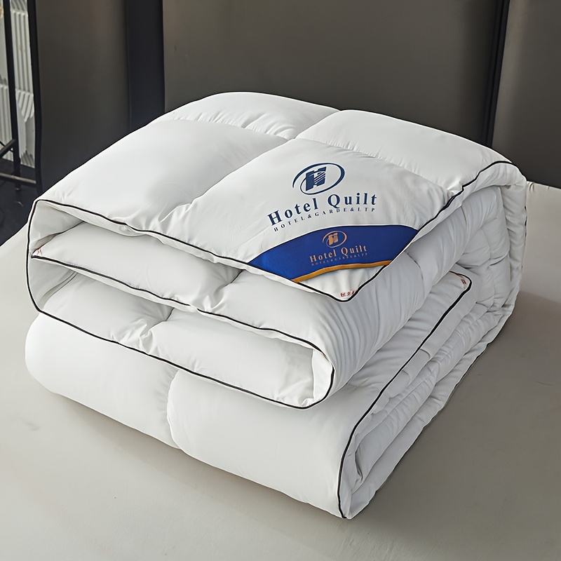 1pc of Luxury Hotel-style Spring/autumn Quilt, Extra Thick, Soft, and Warm. Winter Quilt with Quilted Design, Suitable for All Seasons. Ideal for Dormitories, Rental Apartments, and Bedrooms