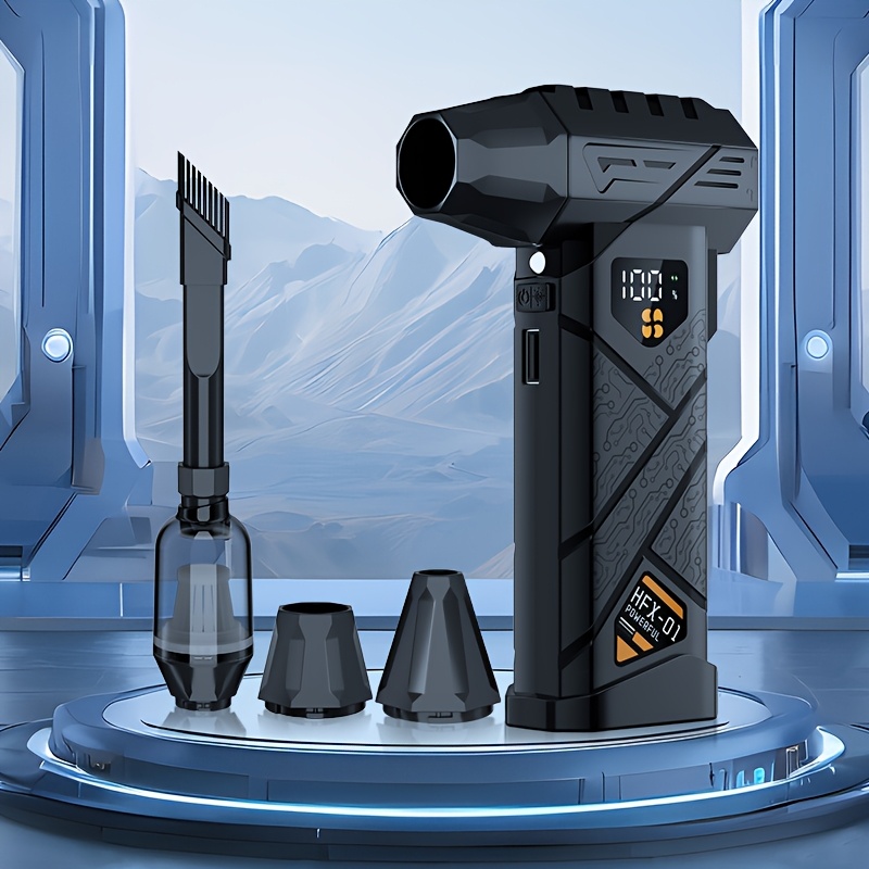 E-shop [XZXY HFX-01] 150.000 U/min leistungsstarker, tragbarer, Druckluftbläser 390G, Turbo-Lüfter, , 4-Gang, einstellbar [150.000 U/min , kabelloser