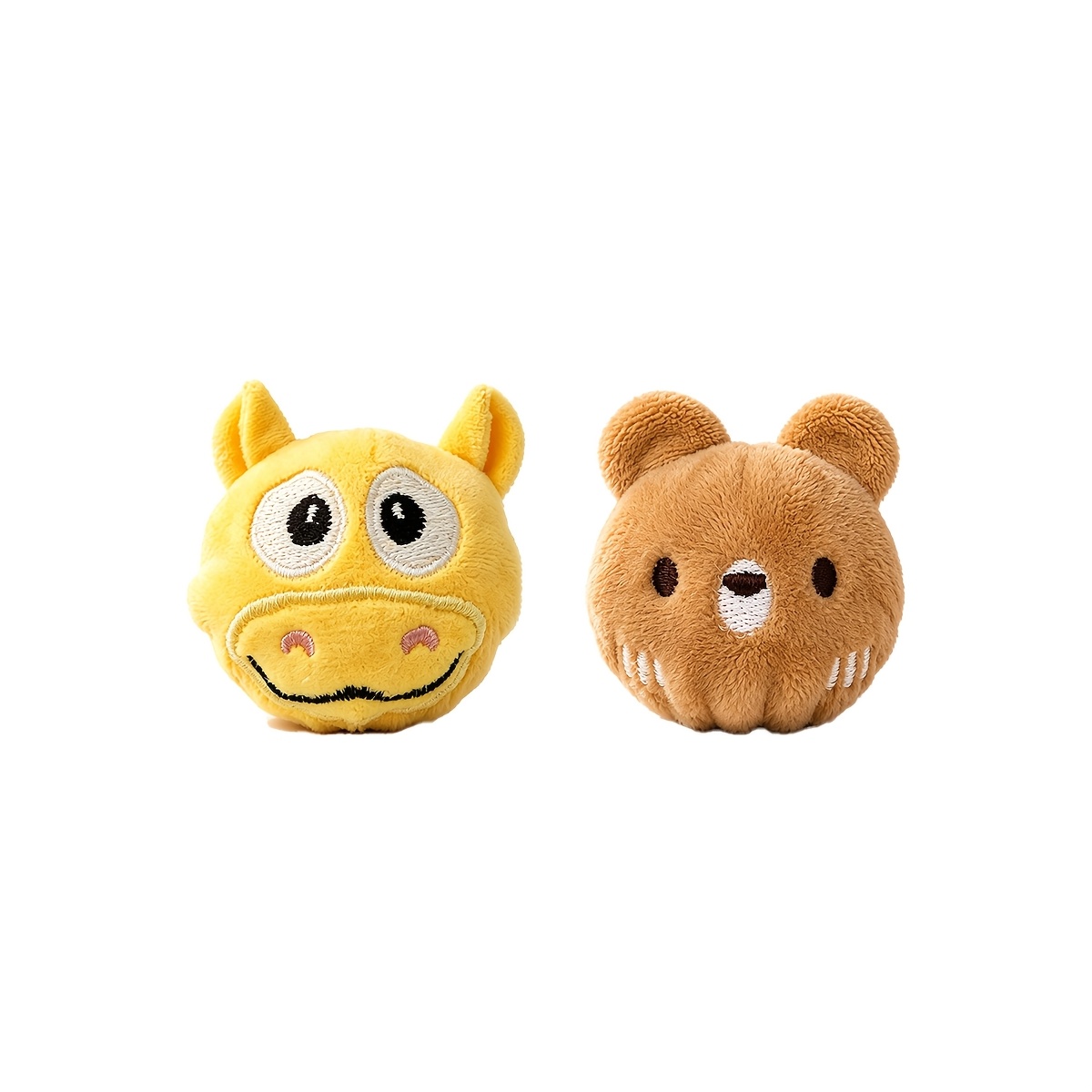TEMU 2 palline rimbalzanti cigolanti a forma di pony e panda, materiale super resistente all'usura, palla tiragraffi per , adatta a cani di taglia,