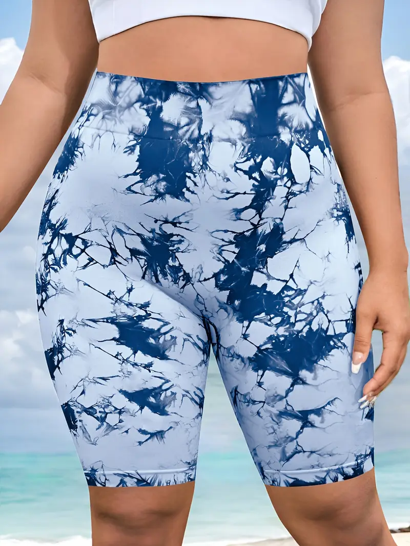 shorts deportivos mujer estampado tie dye en tallas Temu