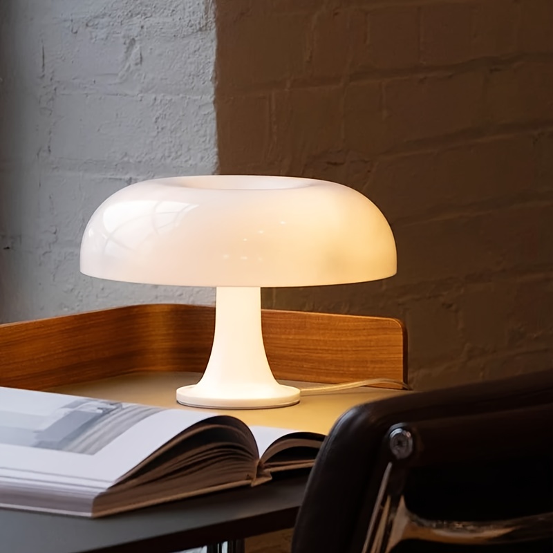 Modern Minimalist LED Mushroom Table Lamp, USB-Powered