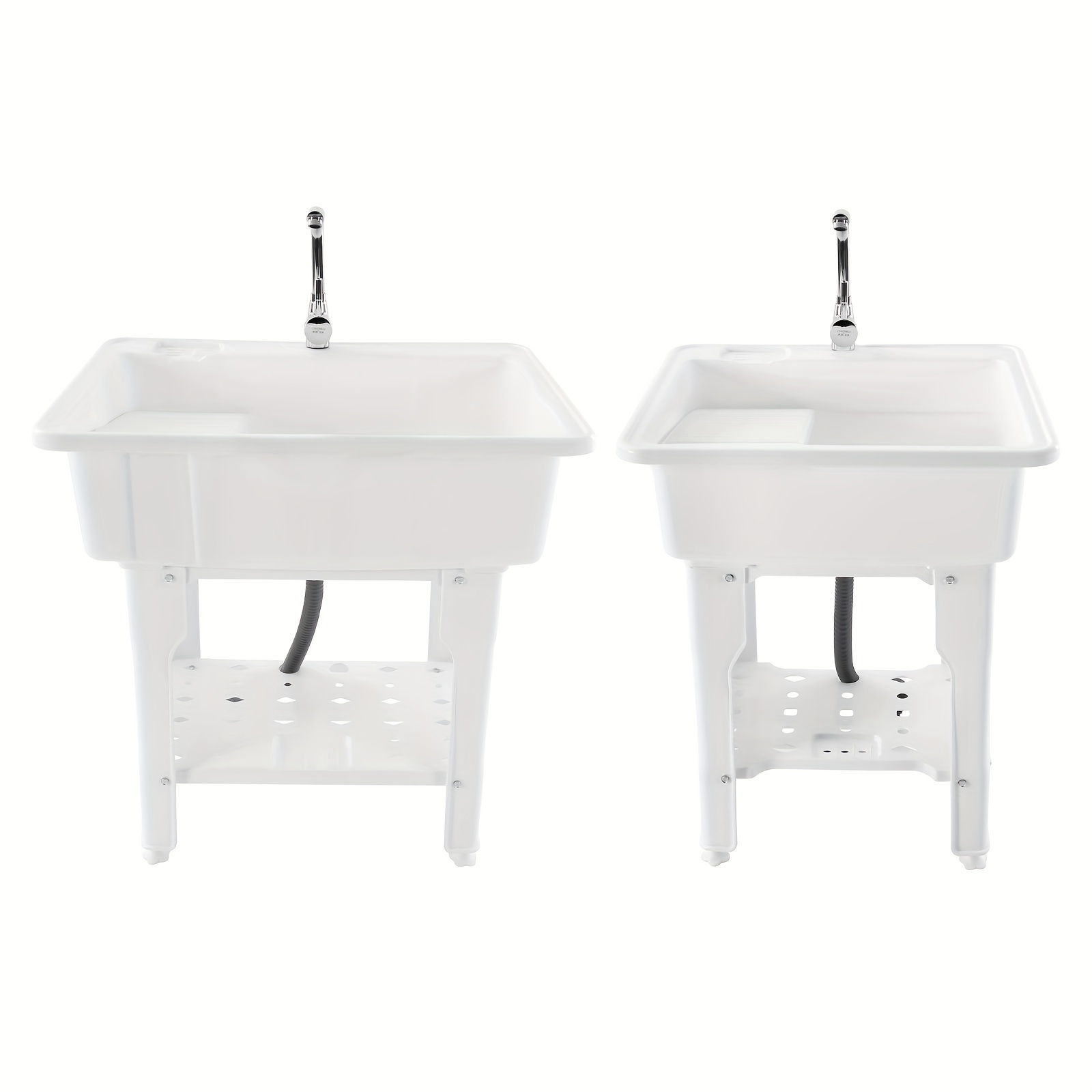 

Robust 65l Plastic Laundry Basin - Complete With Washboard, Faucet, And Mounting Kit