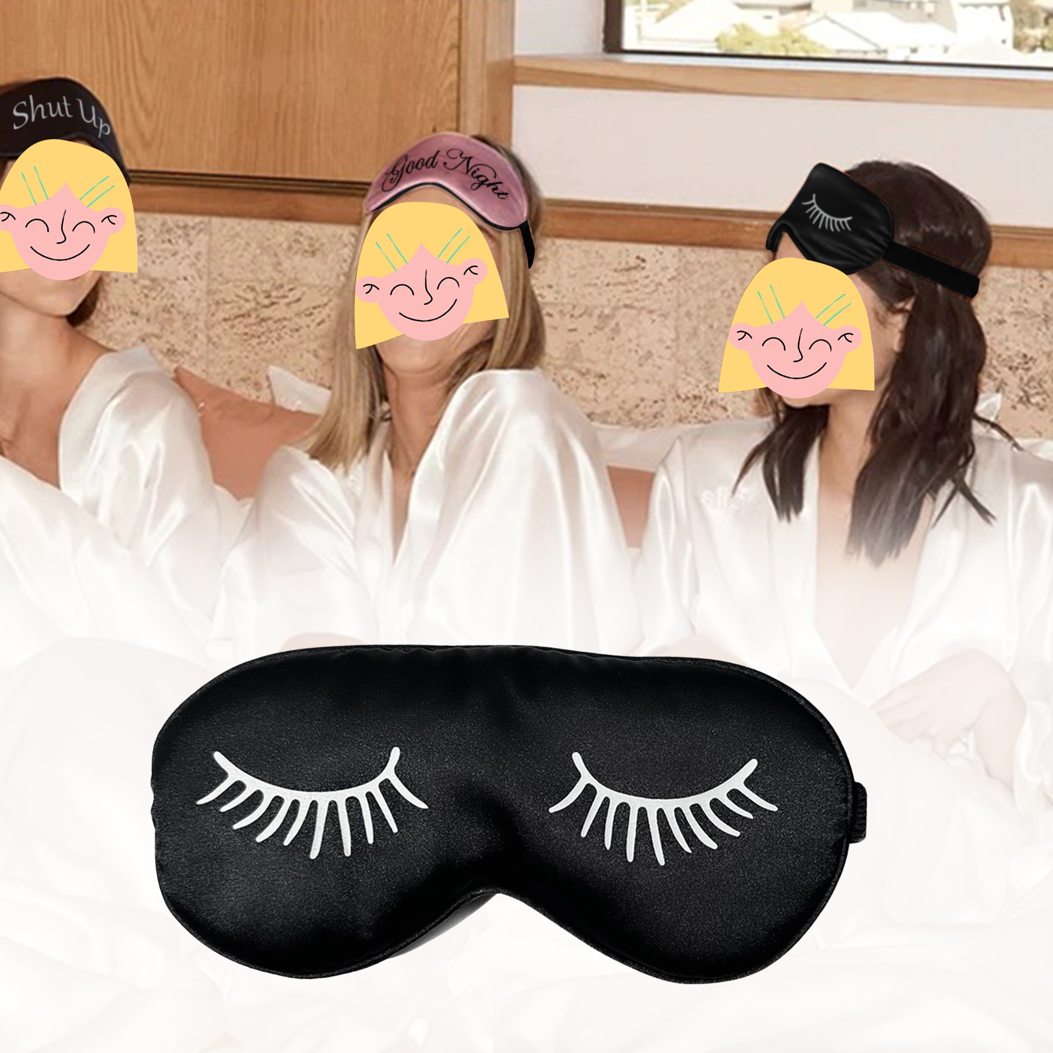 

Eye Mask Breathable Double-sided Silky Mask With Strap, Eye Shade For Travel Nap Yoga Meditation