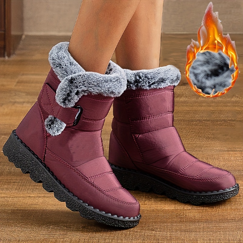 Womens Faux Fur Liner Snow Boots