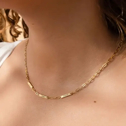 Customized Nameplate Necklace Custom Name Jewelry - Temu Canada