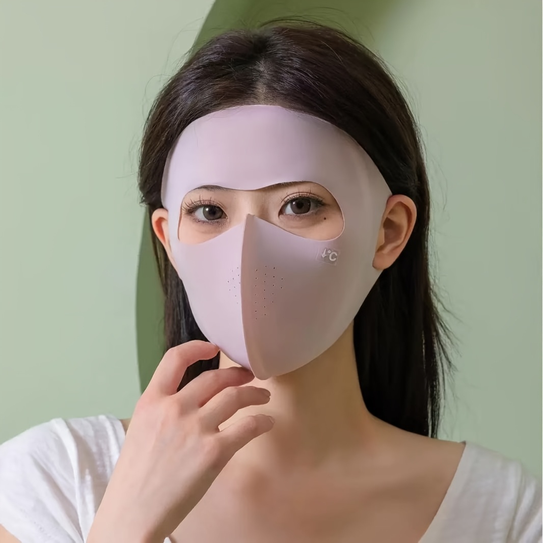 Women's Solid Color Seamless Mask for Outdoor Activities