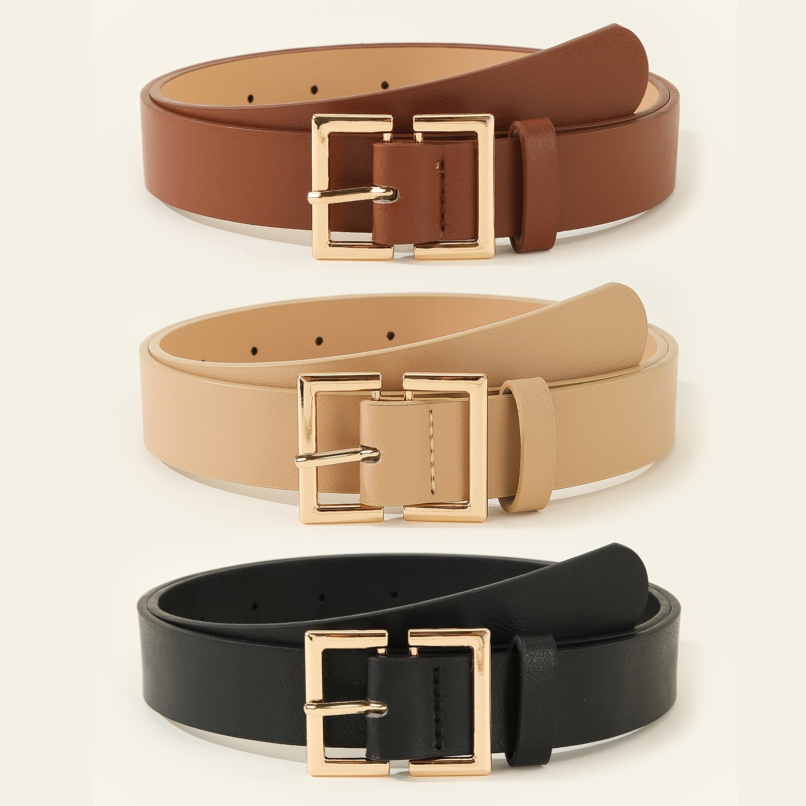 1/3pcs Women's Belt Women' Simple And Versatile Korean Version Needle Decorative Belt Women's Trend