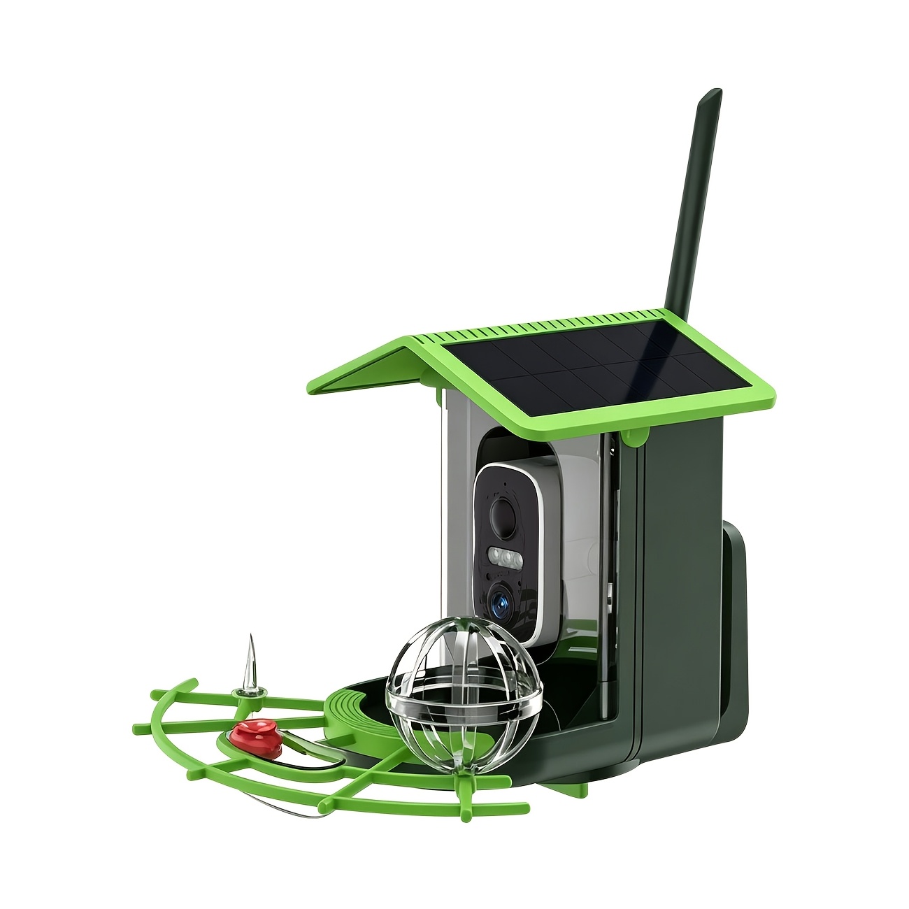 Ai Feeder With Camera, Solar Powered, With 4mp Hd Camera, 2k Resolution, Remote Monitoring, Live Viewing, Video Recording, Motion Detection Alerts, Squirrel-proof, Ip66, Gift For Bird Lovers
