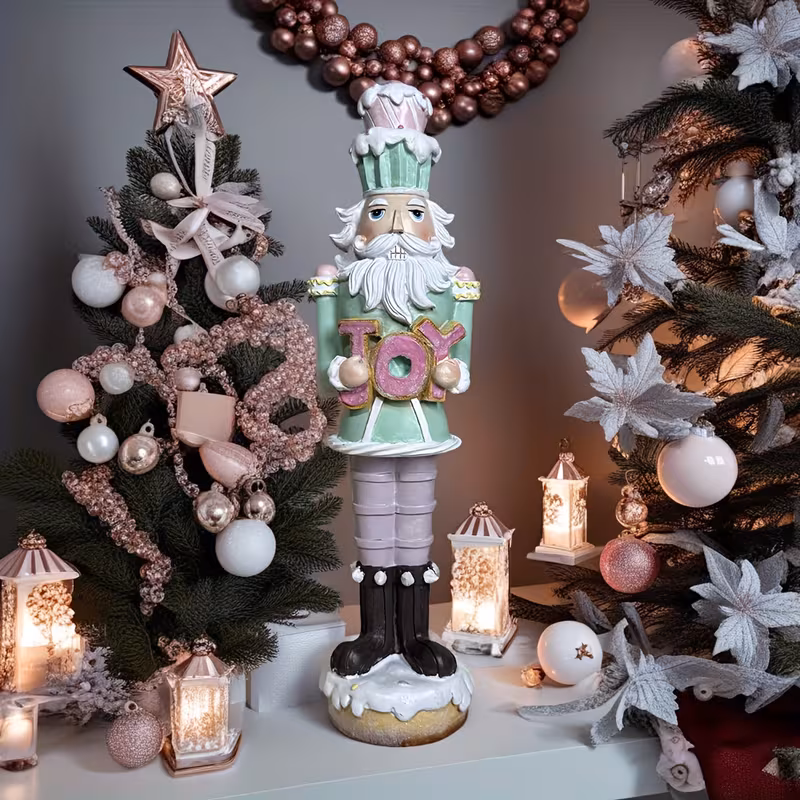 christmas nutcracker cupcake resin statue hand piped frosting food grade resin whimsical dessert table decor fairytale living room accent creative gift for christmas weddings birthdays valentine s day nutcracker christmas decor Product details 0