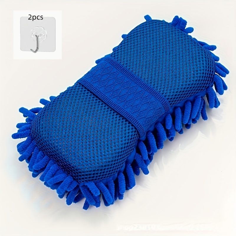 TEMU 3 piezas que incluyen (1 guante de de coche de microfibra de chenilla súper absorbente y (regalo )) Esponja súper absorbente sin rayones,