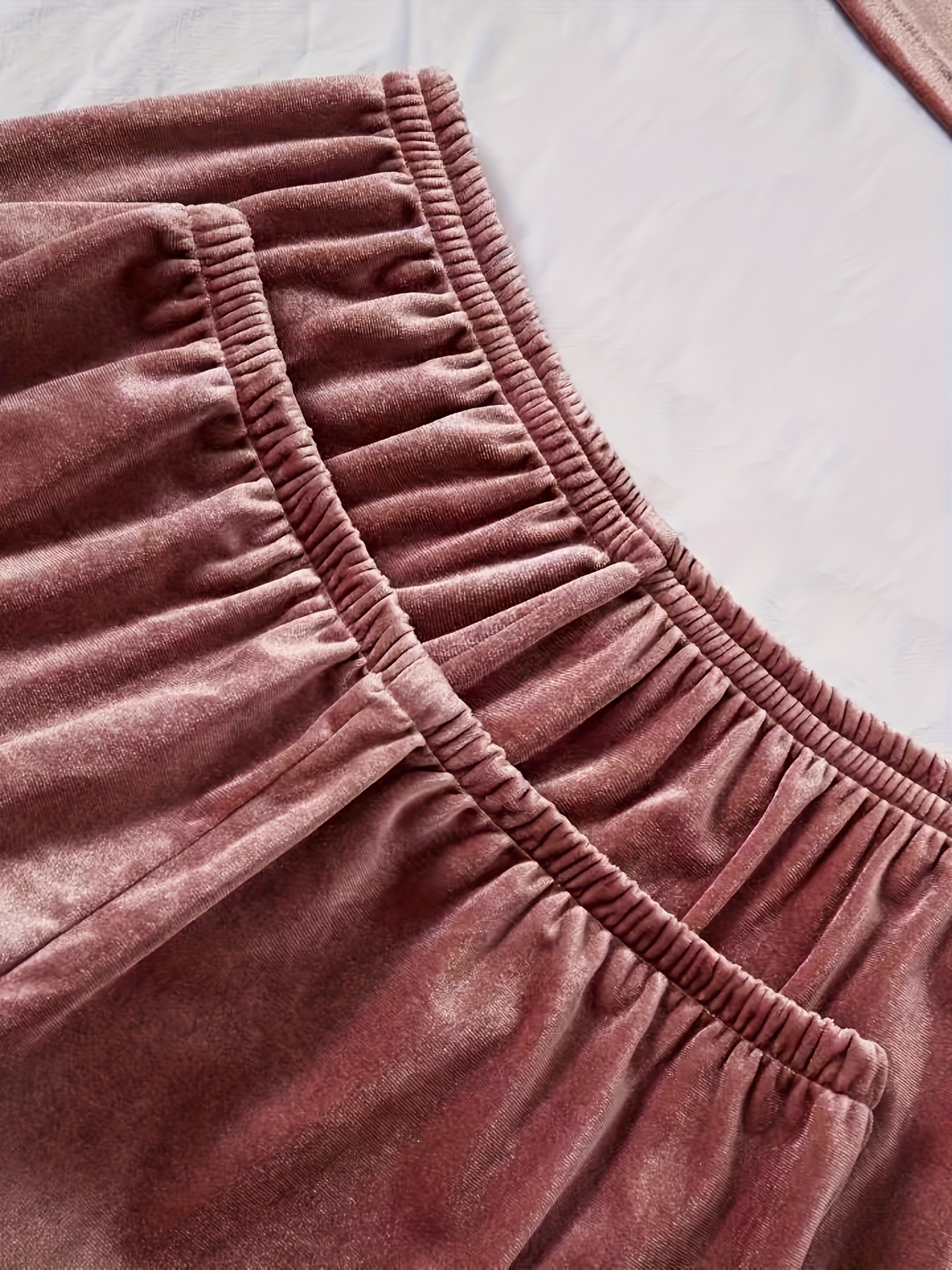 жіночий піжамний комплект з ватинчастого вельвету з мереживом: топ-камісоль, шорти, штани, халат, набір з  /чотирьох предметів, повсякденний вельветовий піжамний комплект Опис товару 3