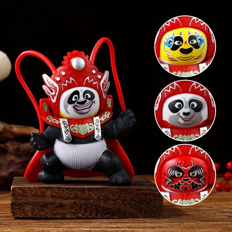 Figura de Panda Encantadora com Mudança de Rosto - Plástico, Não Necessita de Energia, Perfeita para Decoração de Casa & Lembrancinhas de Festa detalhes 6