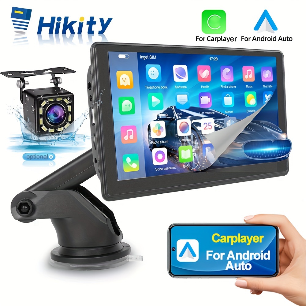 

Hikity 7-inch Portable Car Stereo For Auto Handsfree Radio Link Gps/fm/aux+rear View Camera (optional)