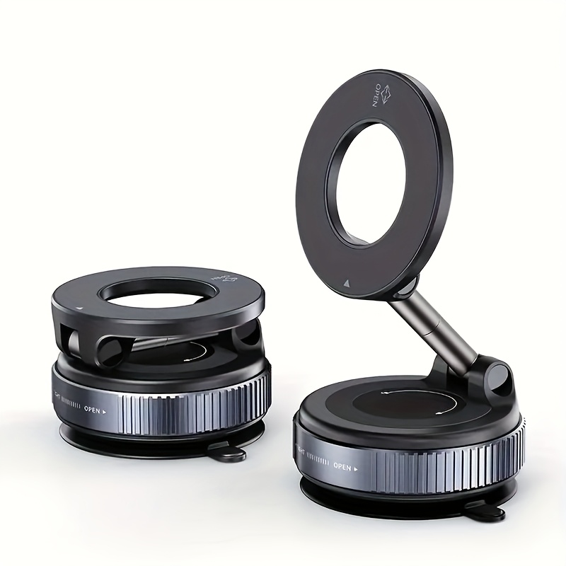 TEMU 360° Rotating Magnetic Phone Holder, Foldable And Retractable, Suitable For Iphone 16/15/14/13/12, Abs Material, Not, Usable In Multiple Like