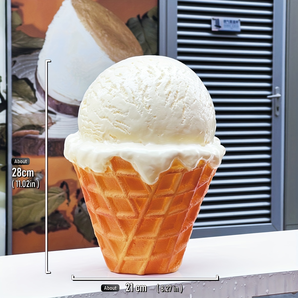 TEMU 30cm/11.8인치 대형 플라스틱 볼 모델 디저트 가게 디스플레이 프로프 가게 카운터 장식 고객 매력 아티팩트 멀티 컬러 선택 가능, 머니 스토리지 탱크 기능 포함.