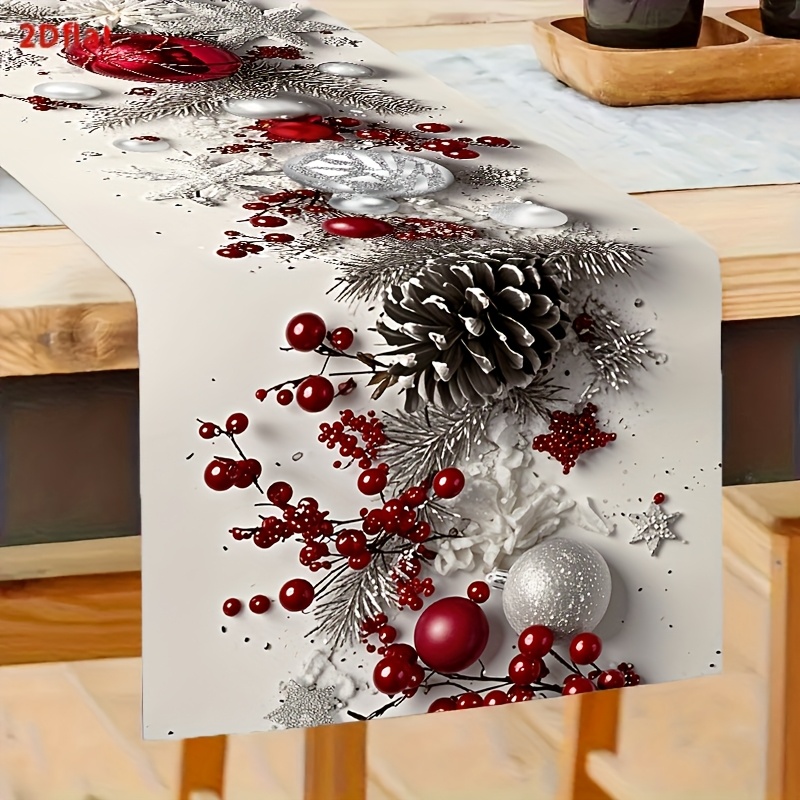 TEMU 1 pièce Motif à de Noël plat 2D, style , convient pour sur nappe, convient pour la décoration intérieure. Disponible en trois tailles :