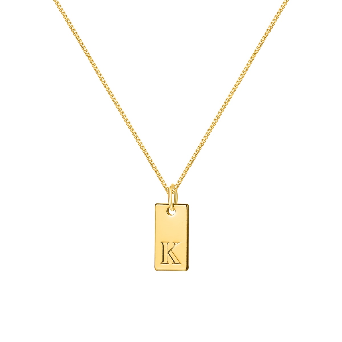 TEMU 1pc 26 Letter Minimalist Pendant Necklace, Stainless Steel, Women's Fashion Pendant Necklace, Letter Necklace, Suitable For Daily Wear, Perfect