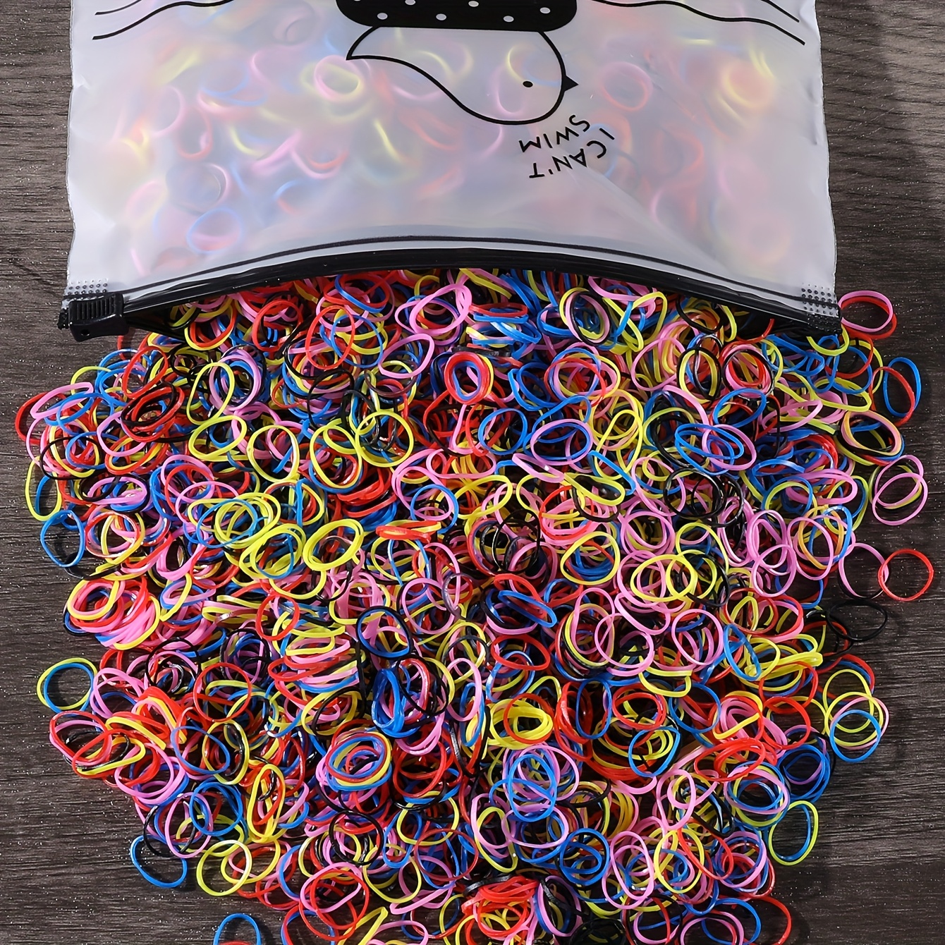 1008pcs Mini Transparent Elastic Hair Bands, Soft and Durable