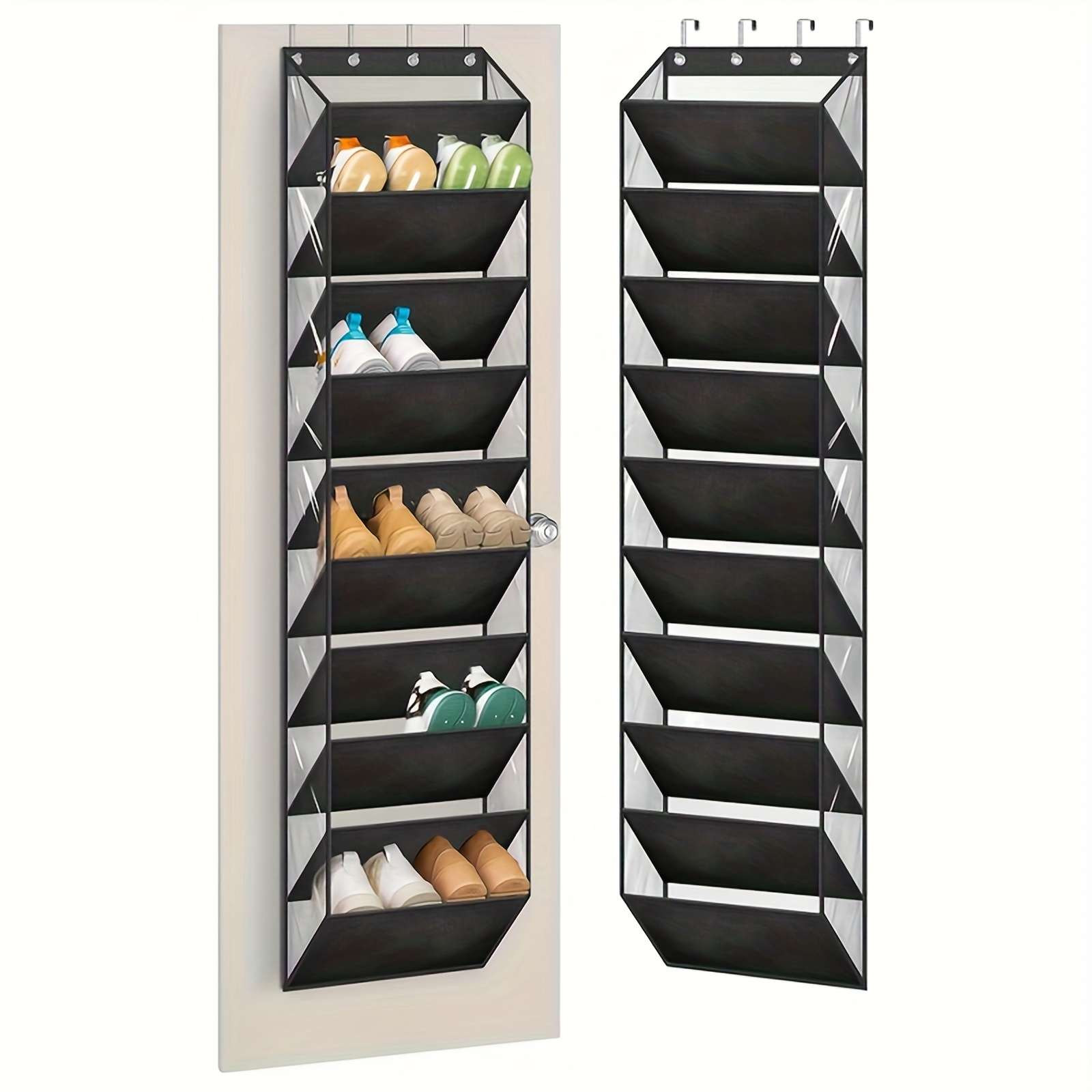 

20- Over The Organizer - 10- Hanging Rack , Plastic Storage For Closet , -saving For , &