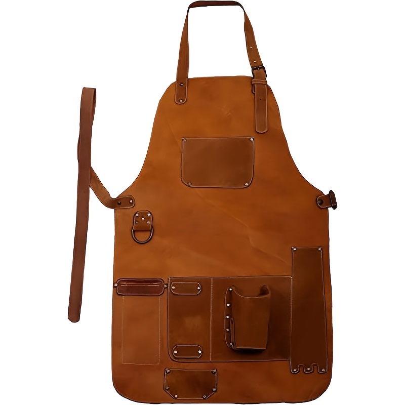 TEMU Grembiule Personalizzato con Logo, , Abbigliamento da Lavoro per Falegnameria con Spalline Regolabili, Grembiule per BBQ, Team Building ,